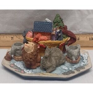 Vintage Christmas 1995 Cherished Moments by Michelle Yam mini tea set Noah's Ark